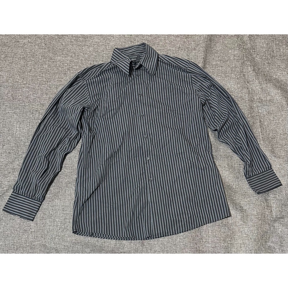 Covington‎ Modern Fit Men's Size M Striped Gray/Black Long Sleeve Shirt